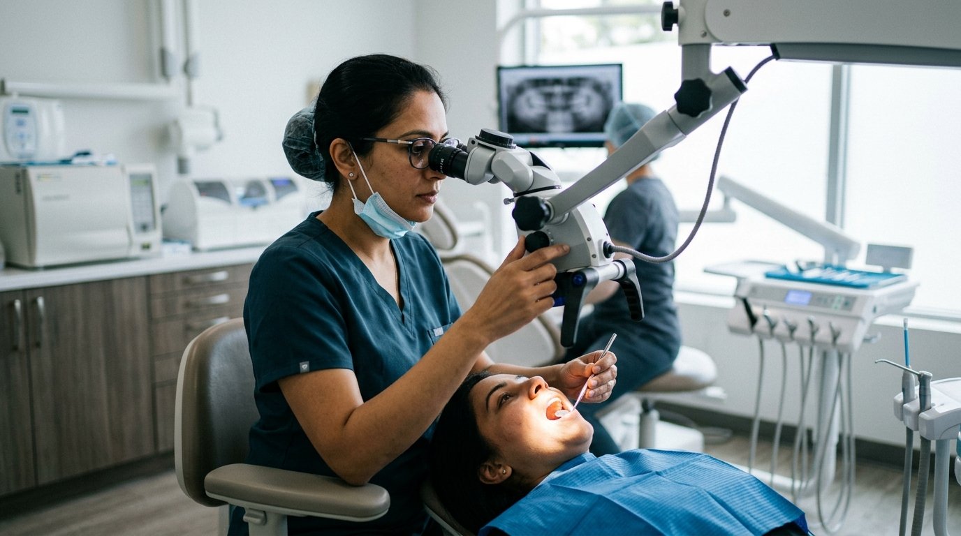 Root Canal Treatment under Optical Magnification